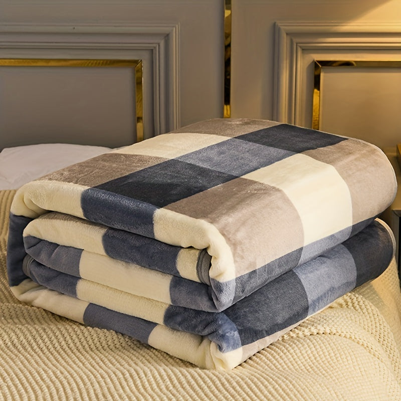 Zachte fleece deken met tropisch bladpatroon – lichtgewicht en warm
