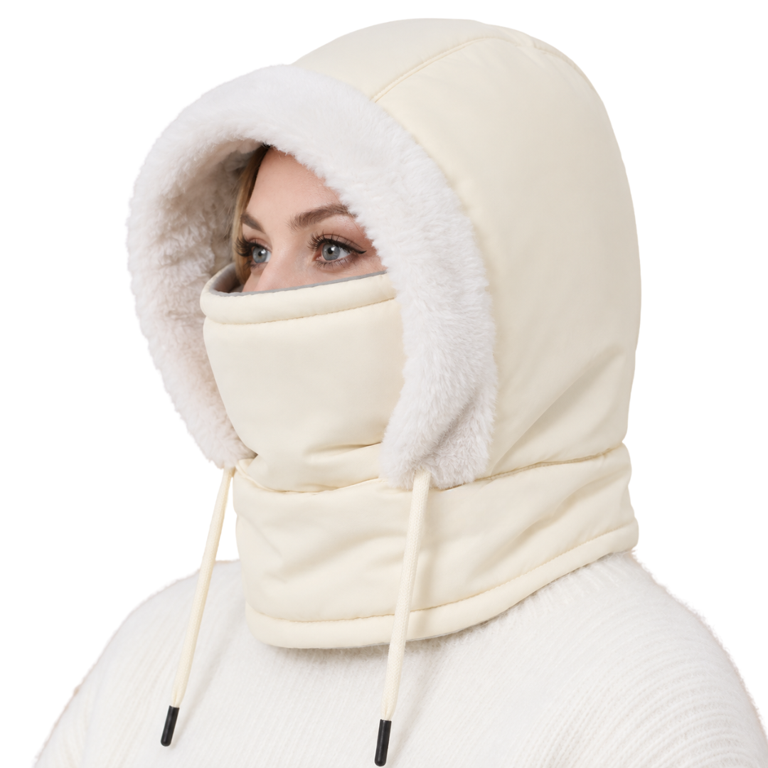 Winddichte bivakmuts met gezichtsmasker – warm gevoerd