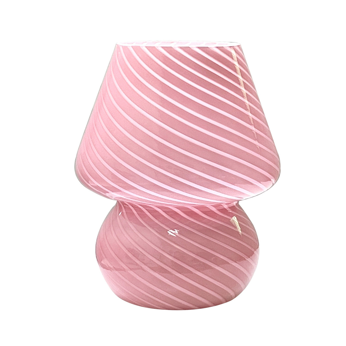 Glazen paddenstoellamp met retro design en dimfunctie