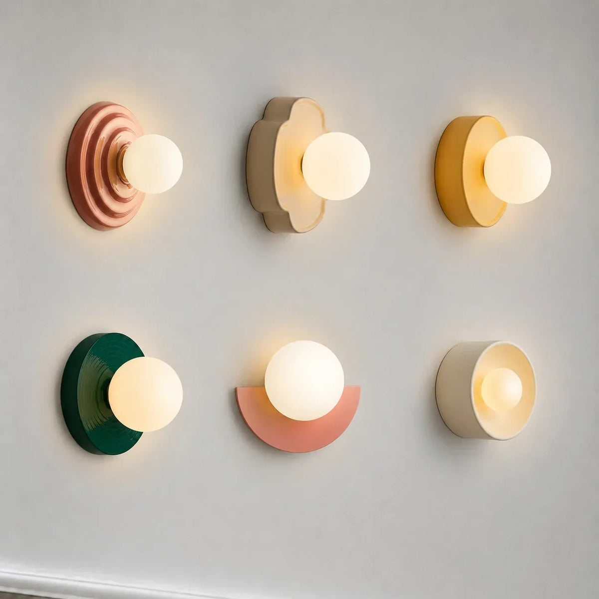 Minimalistische kleurrijke wandlamp – decoratief wandlicht