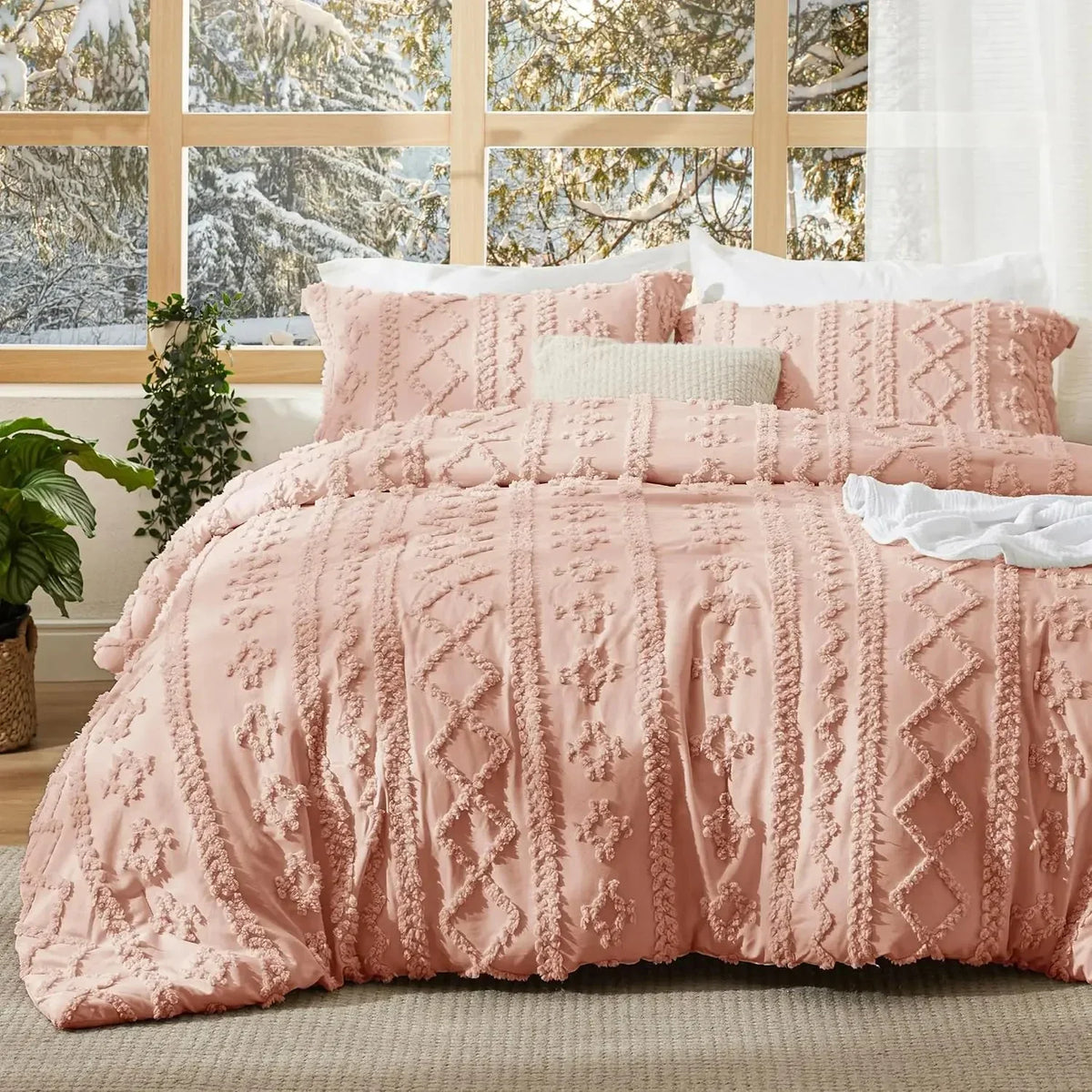 Getuft Boho Beddengoed Set – zachte deken voor elk seizoen