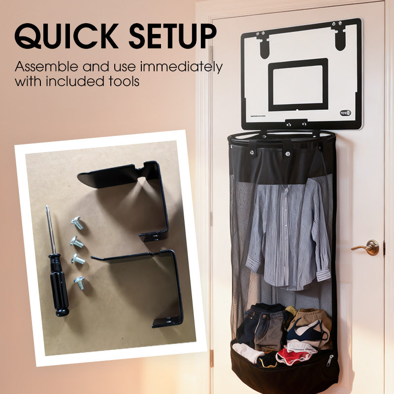 Basketbal Wasmand voor aan de Deur of Muur – Speels & Ruimtebesparend