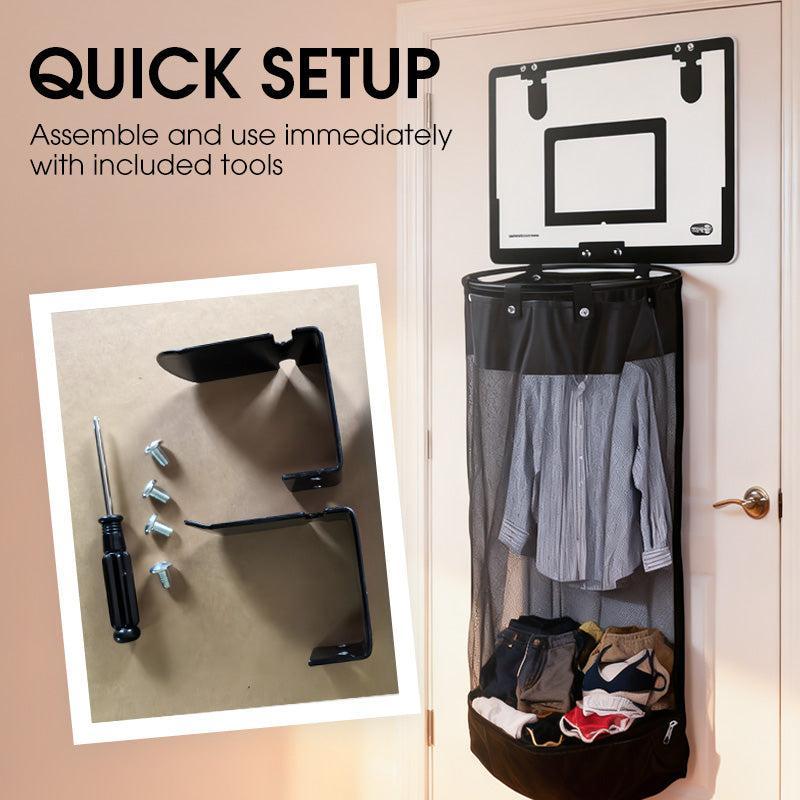Basketbal Wasmand voor aan de Deur of Muur – Speels & Ruimtebesparend