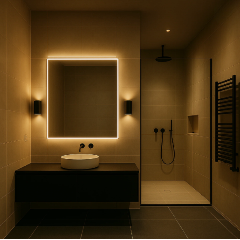 Insteek LED wandlamp met dag-nachtsensor – dimbaar warm wit licht