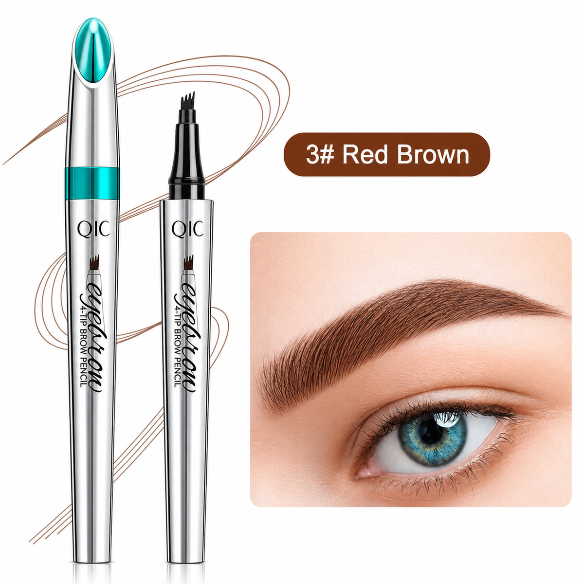 3D wenkbrauwstift met microblading-effect en vierdubbele punt