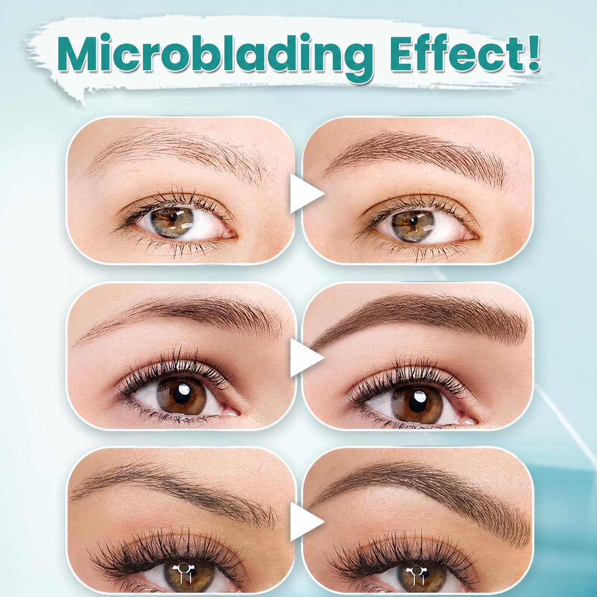 3D wenkbrauwstift met microblading-effect en vierdubbele punt