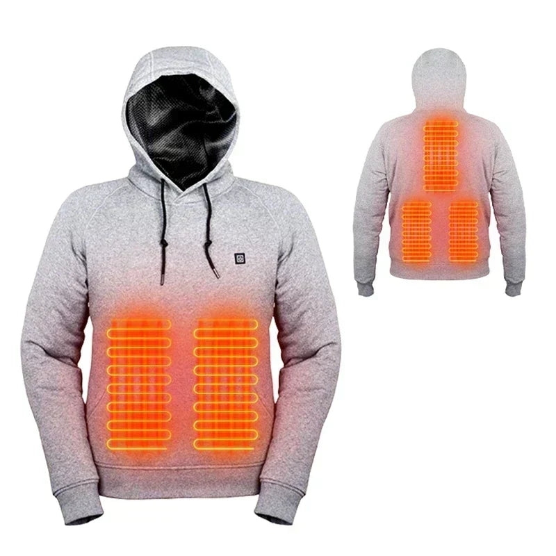 Verwarmde hoodie met USB-aansluiting – 3 warmtestanden unisex