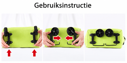 Opvouwbare Boodschappentrolley met Wielen – 2-in-1 Tas en Trolley
