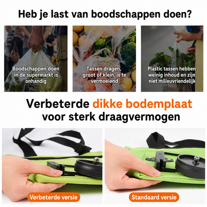 Opvouwbare Boodschappentrolley met Wielen – 2-in-1 Tas en Trolley