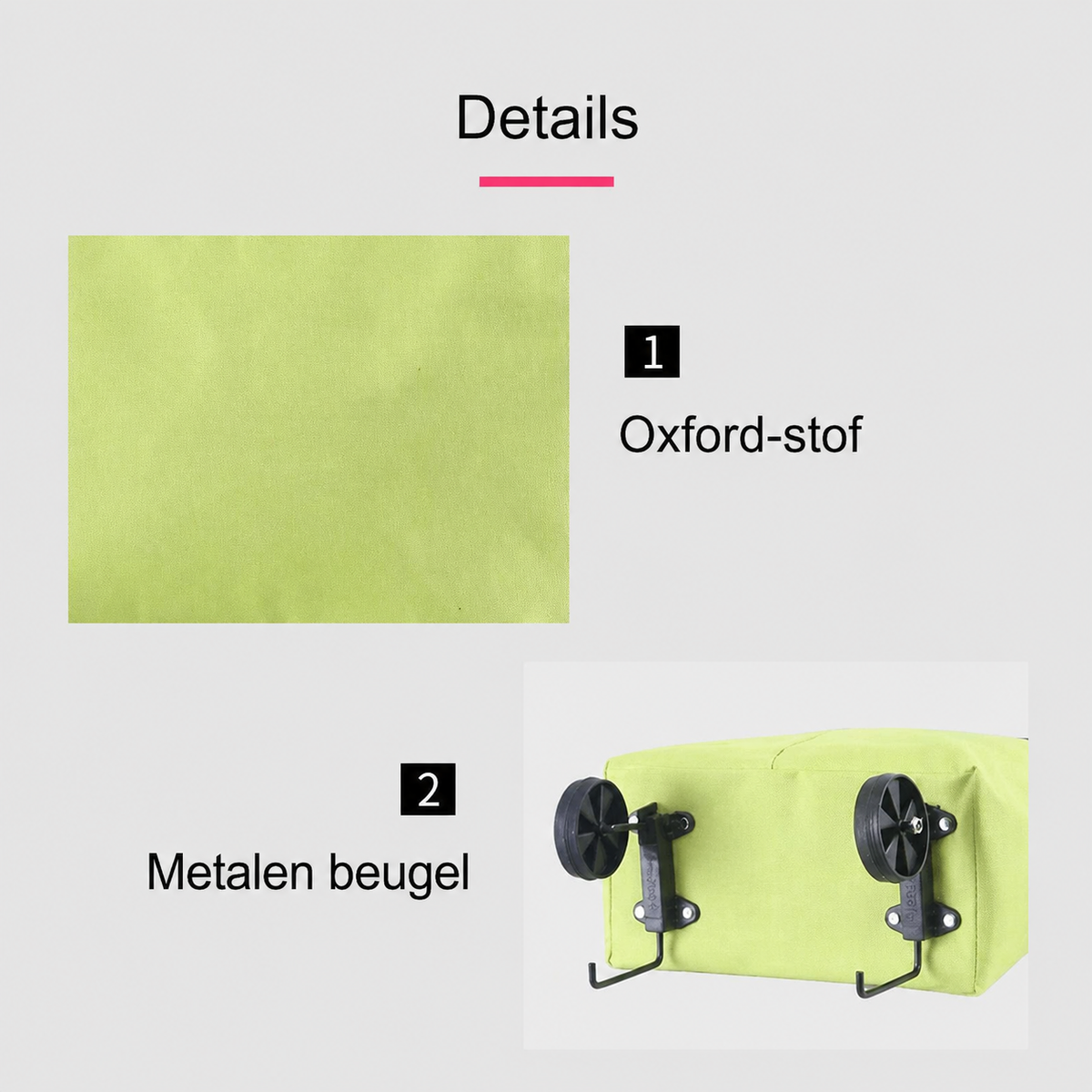 Opvouwbare Boodschappentrolley met Wielen – 2-in-1 Tas en Trolley