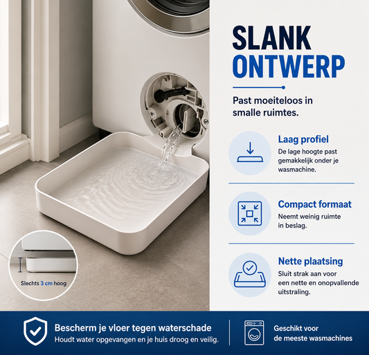 Opvangschaal voor Wasmachinefilter – Droge Vloer bij het Reinigen