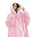 Hoodie met Sherpa en Flanel – One Size voor Dames en Heren