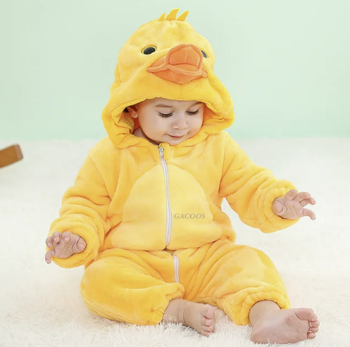 Baby romper met tiermotief – zacht, ademend en comfortabel