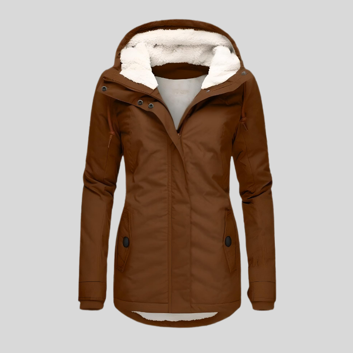 Waterdichte damesjas met fleece voering – wind- en regenbestendig