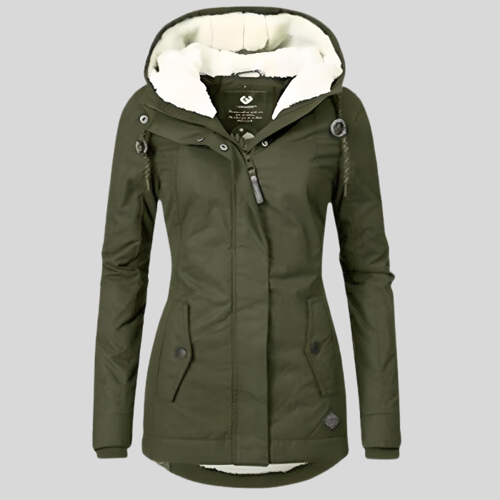 Waterdichte damesjas met fleece voering – wind- en regenbestendig