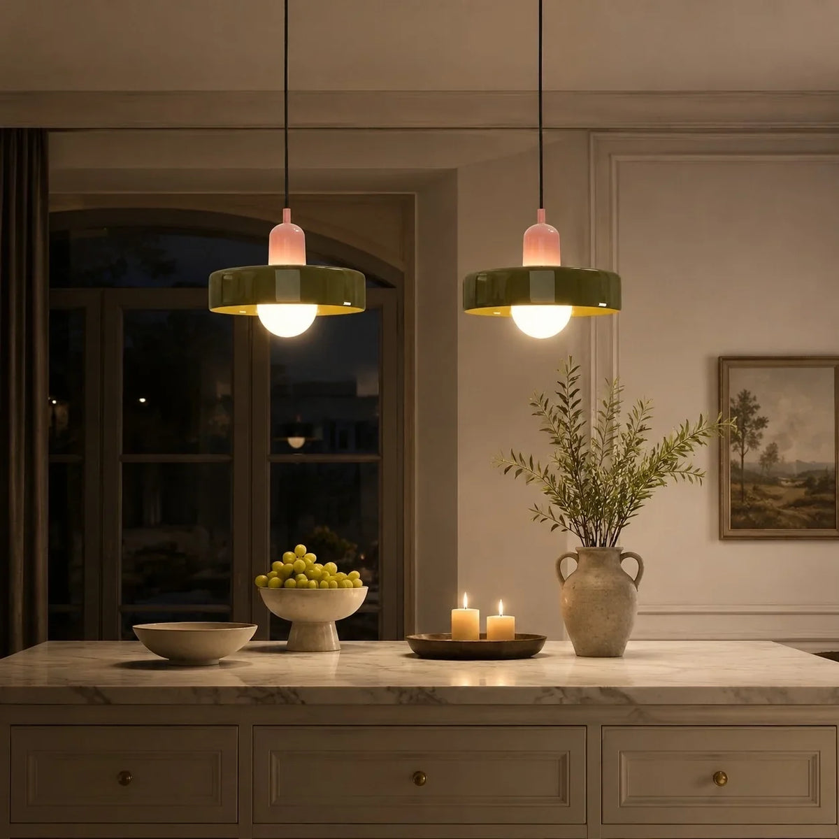 Glazen hanglamp met bolkap – decoratieve pendellamp