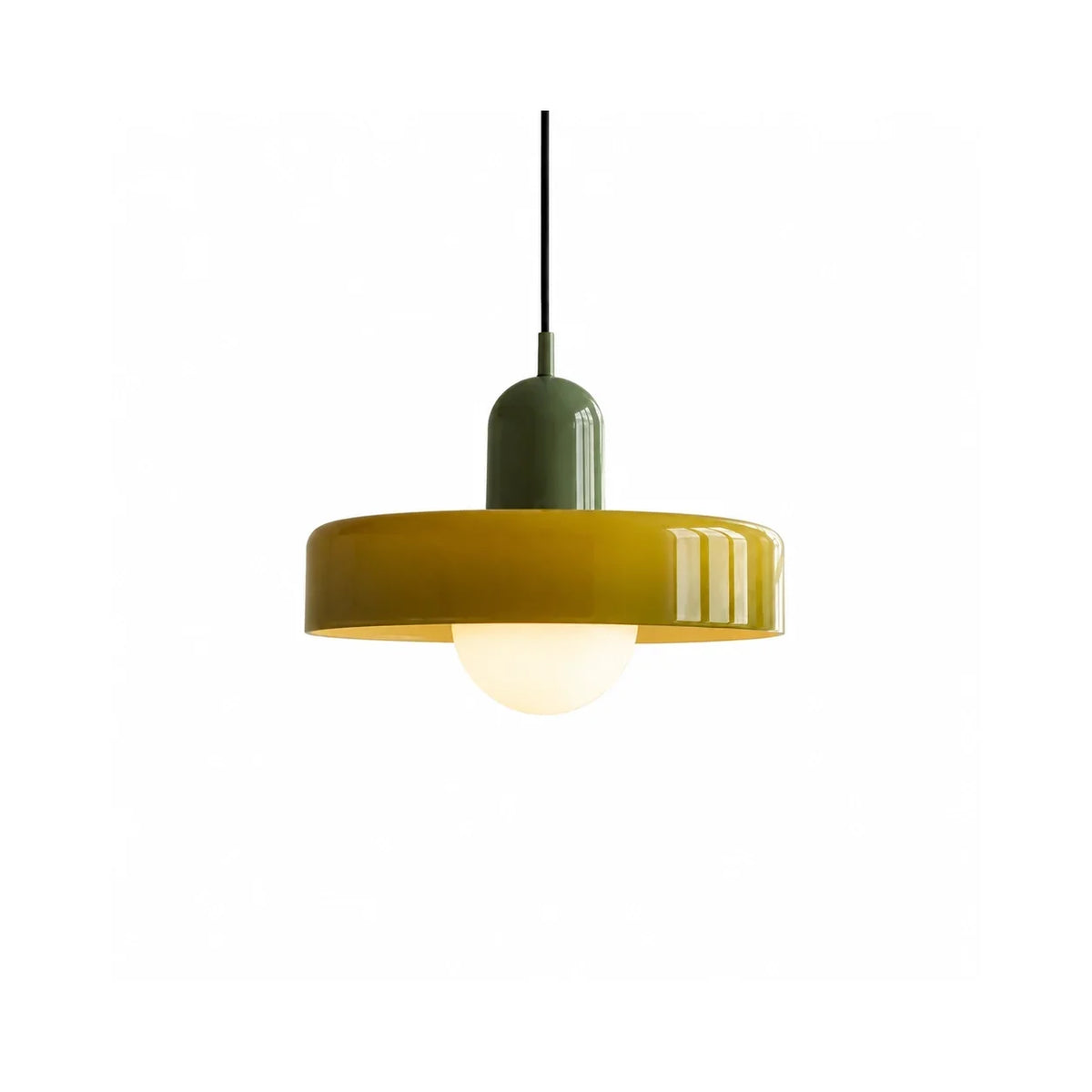 Glazen hanglamp met bolkap – decoratieve pendellamp