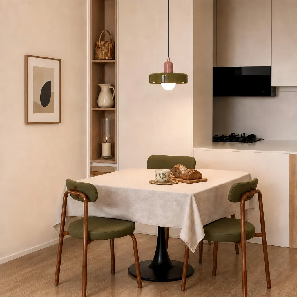 Glazen hanglamp met bolkap – decoratieve pendellamp
