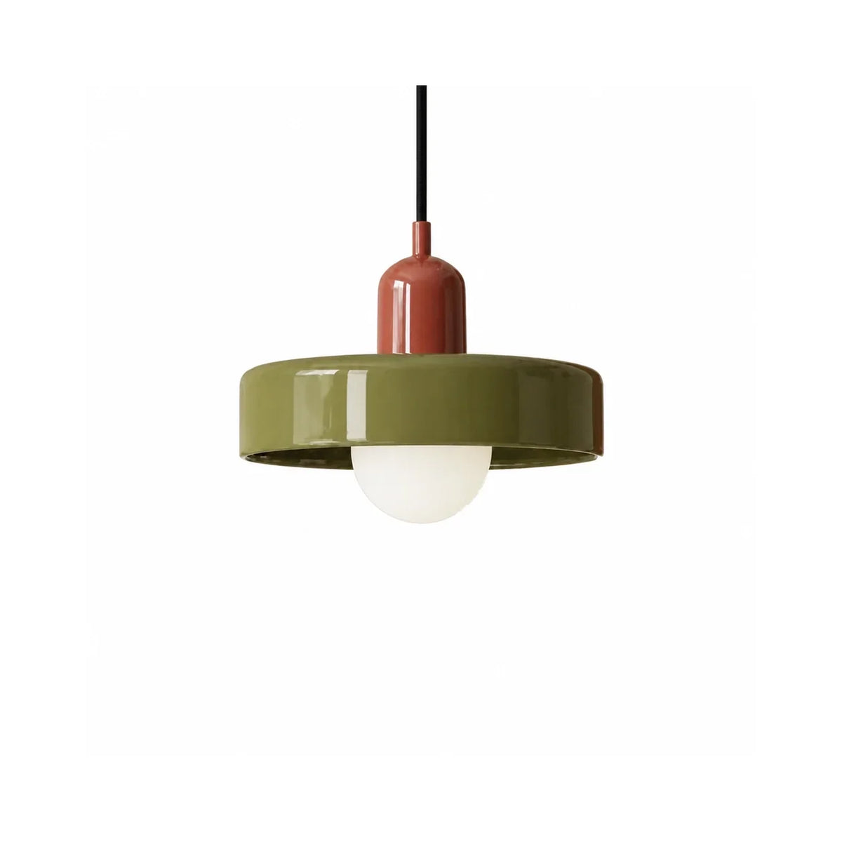 Glazen hanglamp met bolkap – decoratieve pendellamp