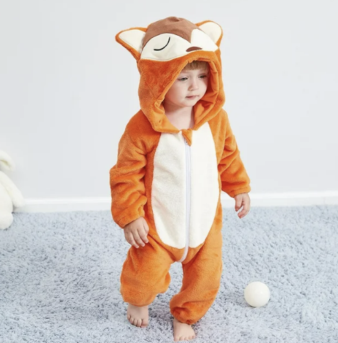 Baby romper met tiermotief – zacht, ademend en comfortabel