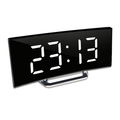 Digitale Wekker met Gebogen LED-Spiegeldisplay en Crescendo-Alarm