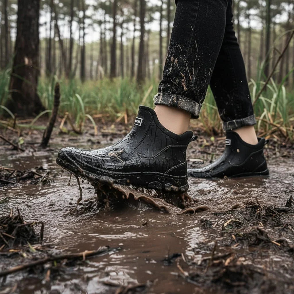 Enkelhoge Rubberlaarzen – Waterafstotend en Antislip