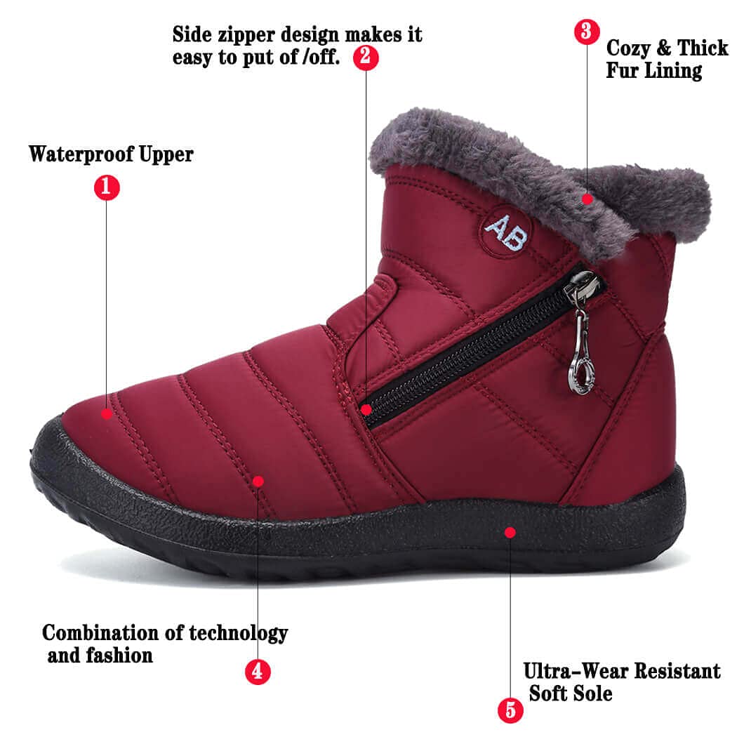 Dames winterlaarzen waterdicht warm antislip en lichtgewicht