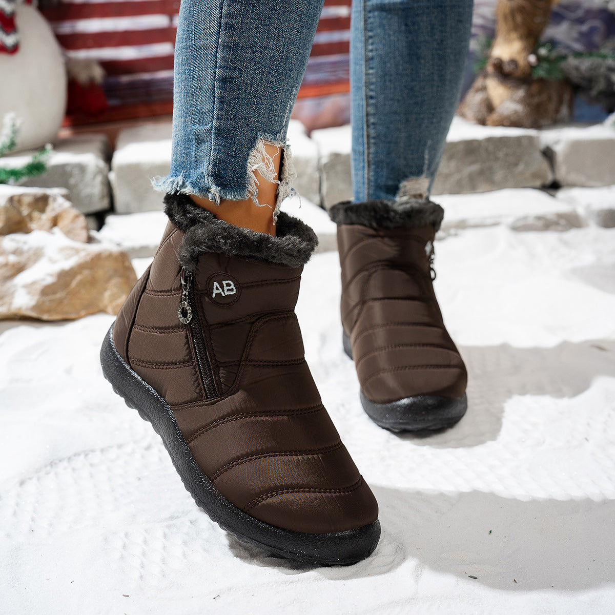 Dames winterlaarzen waterdicht warm antislip en lichtgewicht