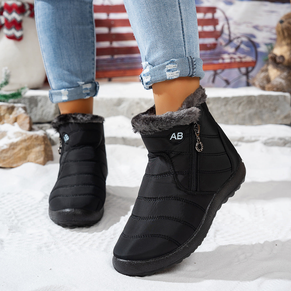 Dames winterlaarzen waterdicht warm antislip en lichtgewicht