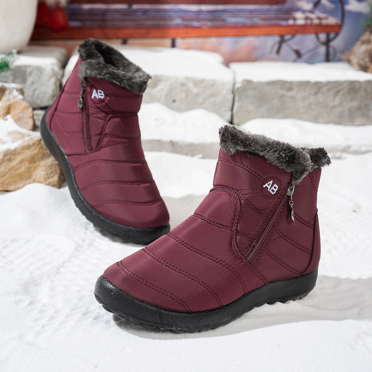 Dames winterlaarzen waterdicht warm antislip en lichtgewicht