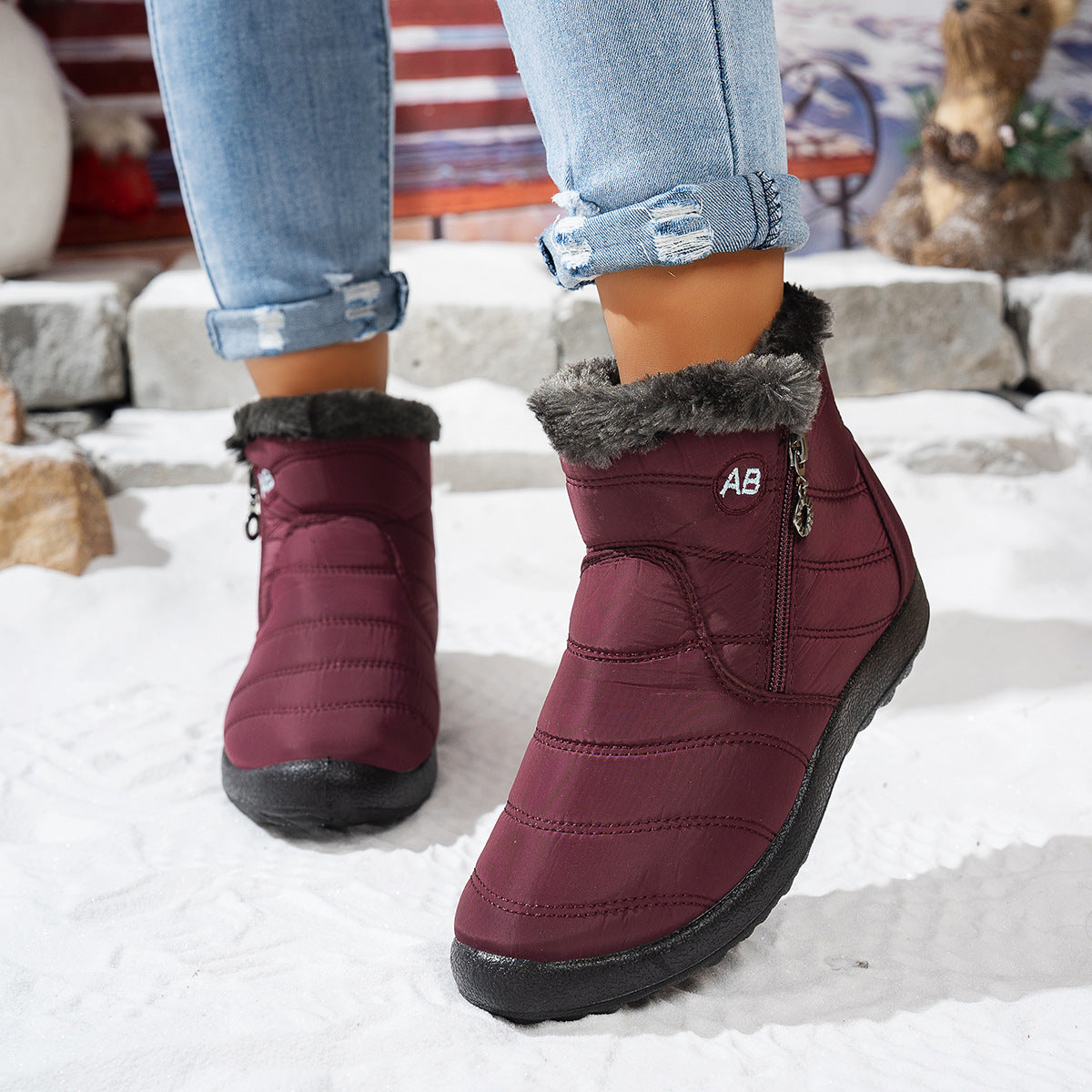 Dames winterlaarzen waterdicht warm antislip en lichtgewicht