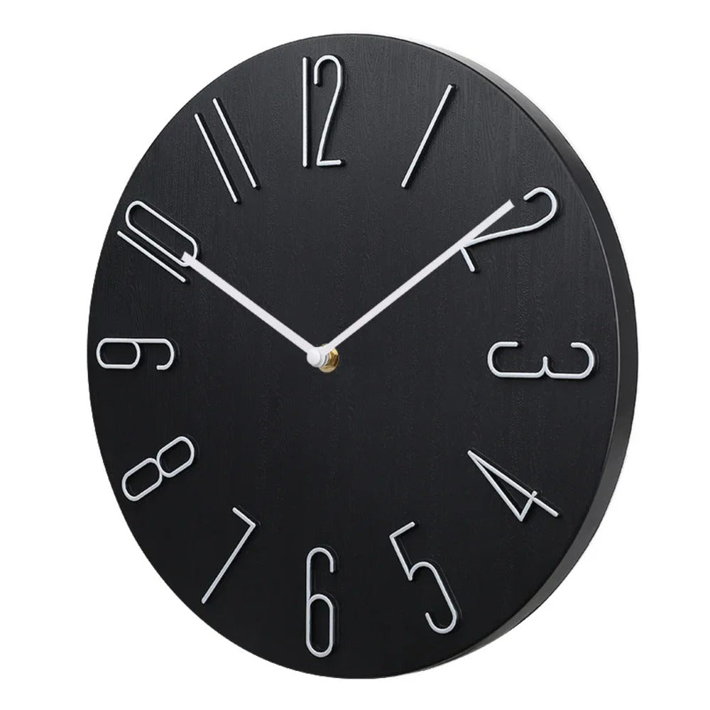 Geruisloze wandklok met quarzuurwerk – minimalistisch design