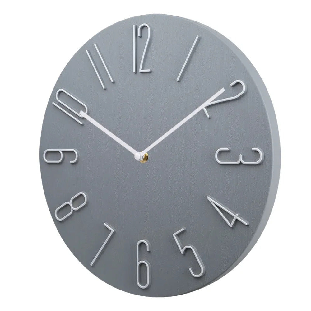Geruisloze wandklok met quarzuurwerk – minimalistisch design