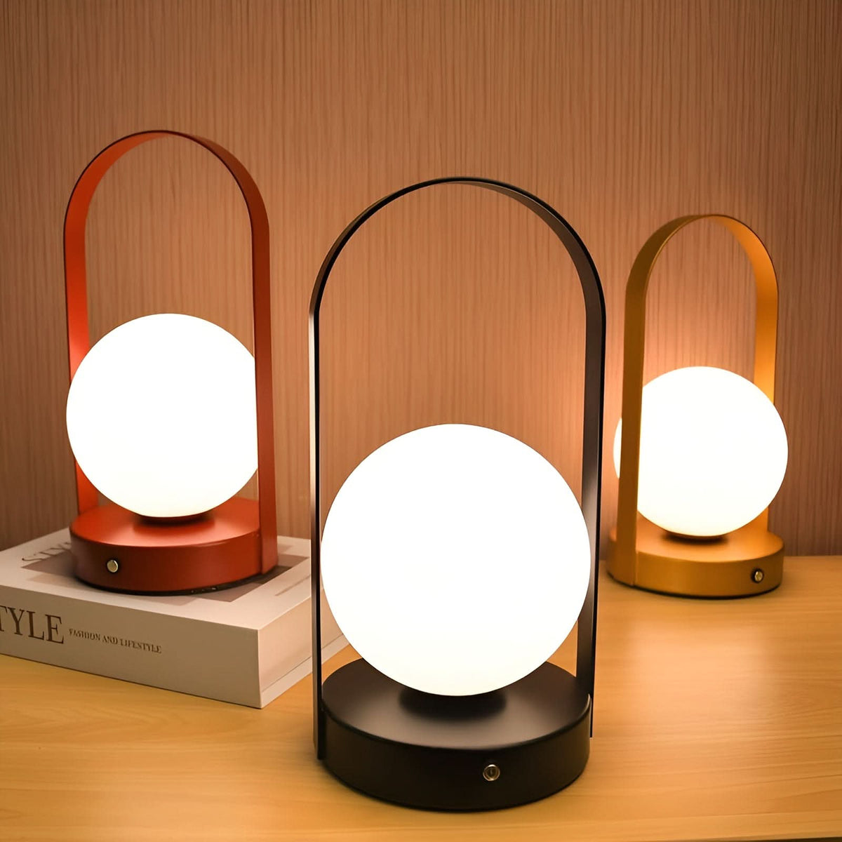 Draadloze bollamp met accu – minimalistisch design
