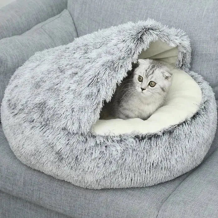 Pluche huisdierenbed voor hond en kat – antislip en wasbaar