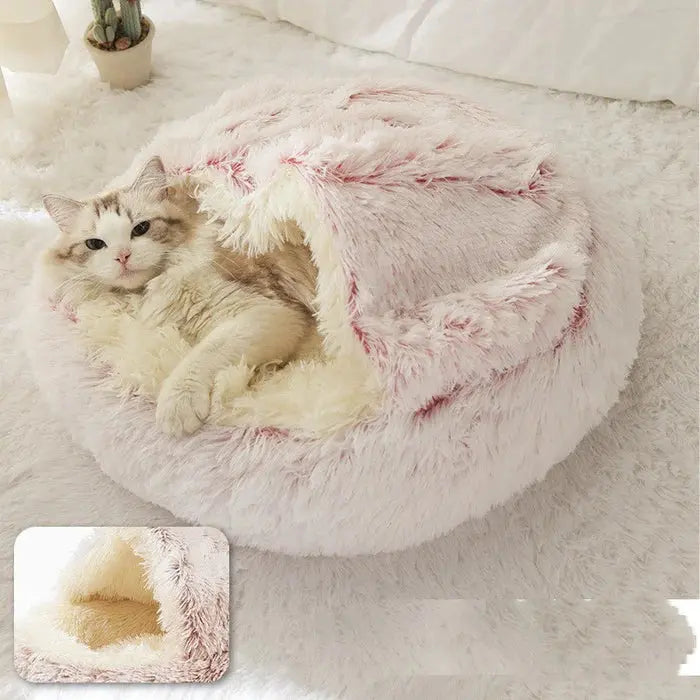 Pluche huisdierenbed voor hond en kat – antislip en wasbaar