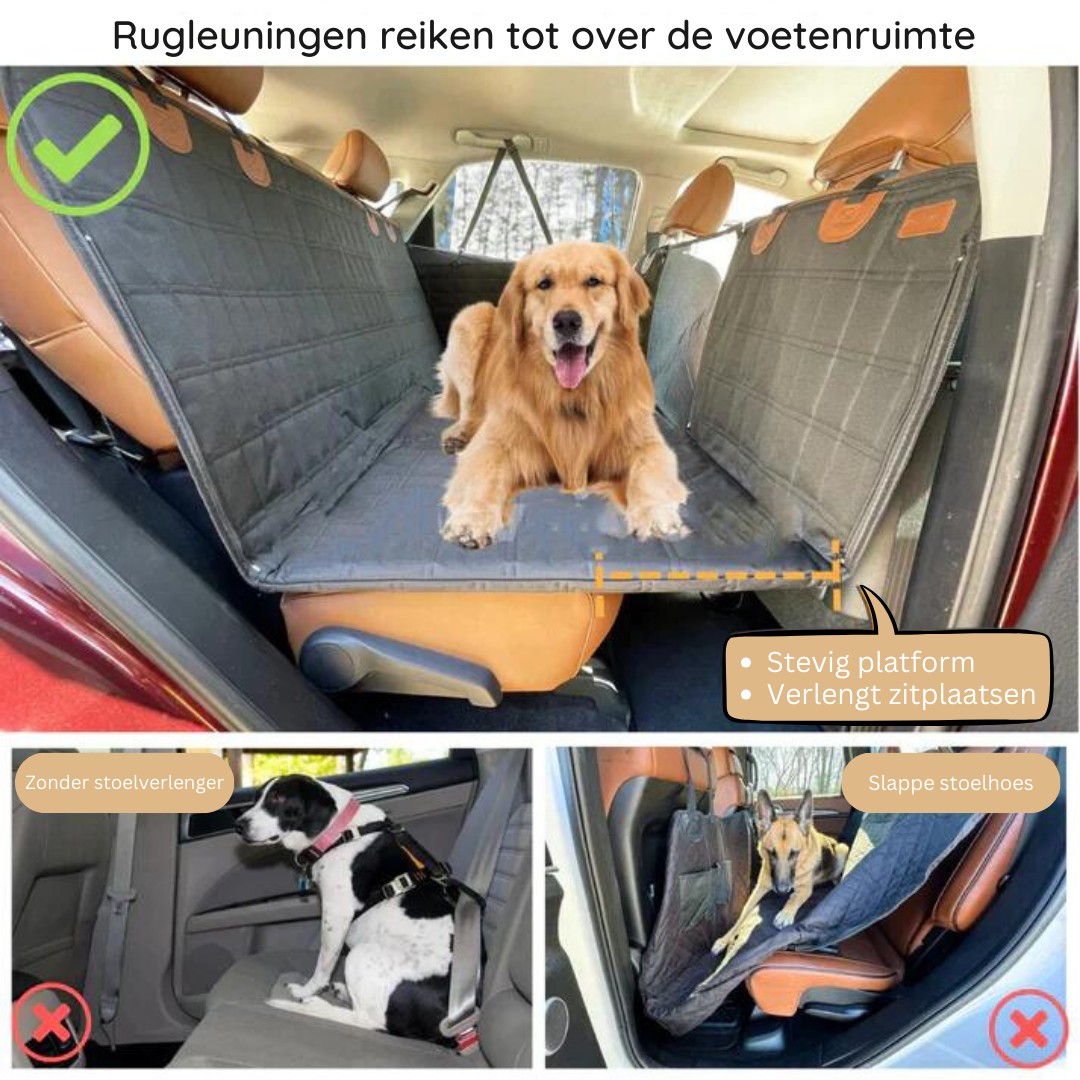 Hondenkussenhoes voor auto – waterdicht met traagschuim