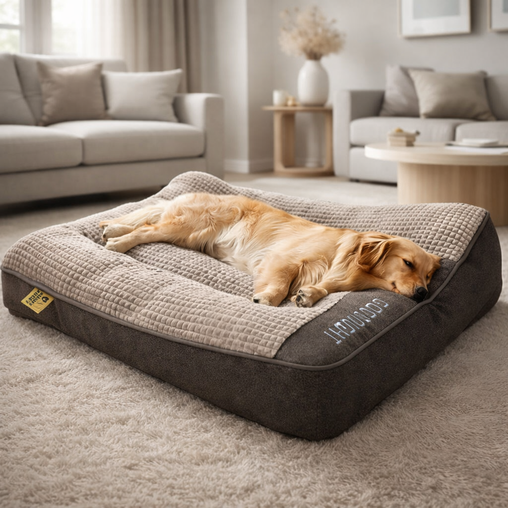 Orthopedisch hondenkussen met hoofdkussen – Memory Foam voor grote honden