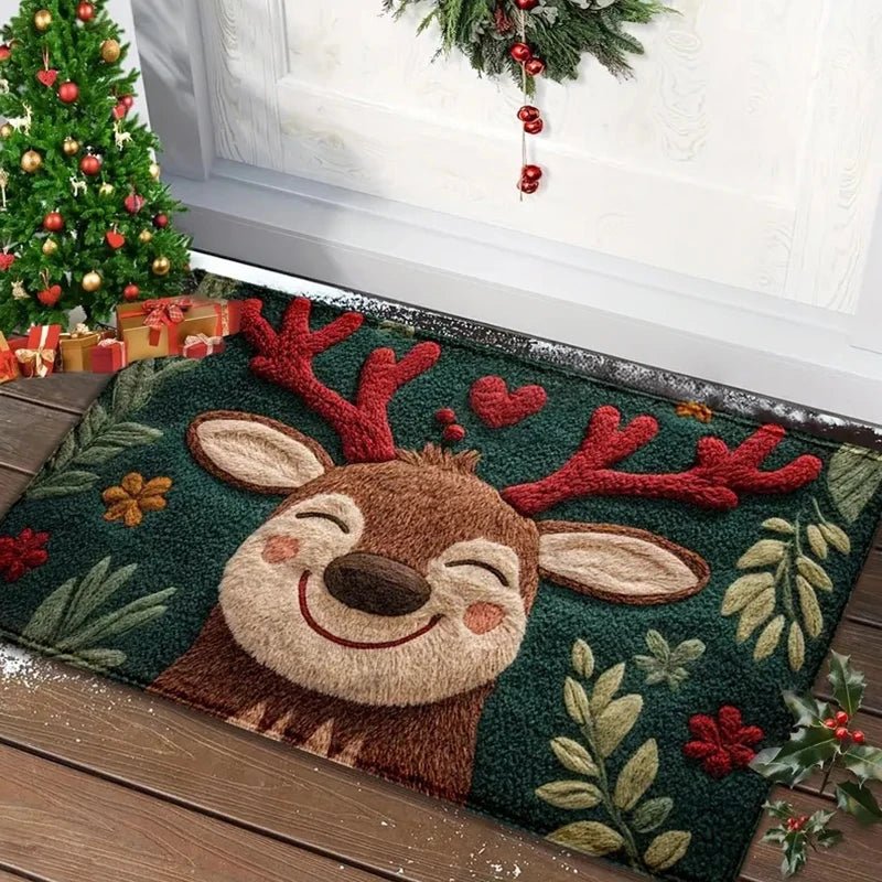 Kerstdeurmat met feestelijk design – antislip en weerbestendig