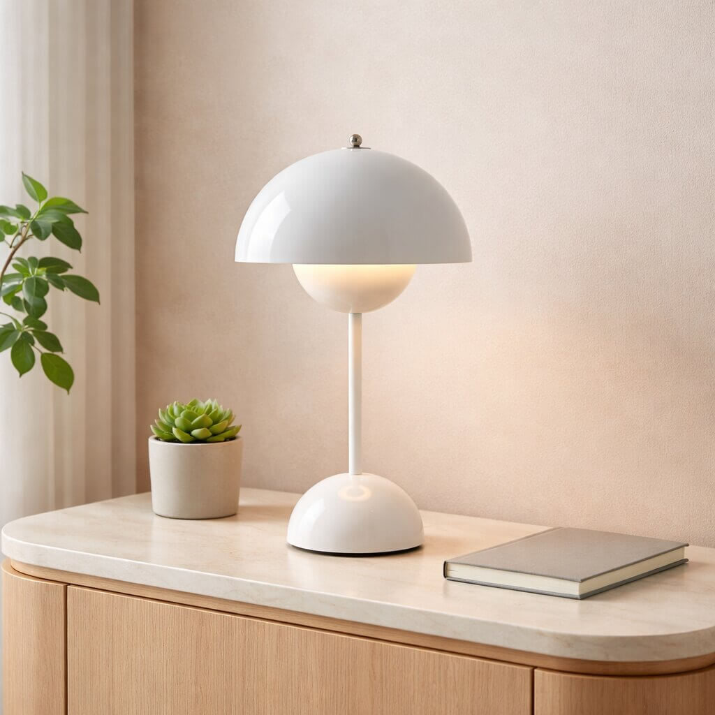 Draadloze LED-tafellamp met accu – dimbaar, warmwit licht