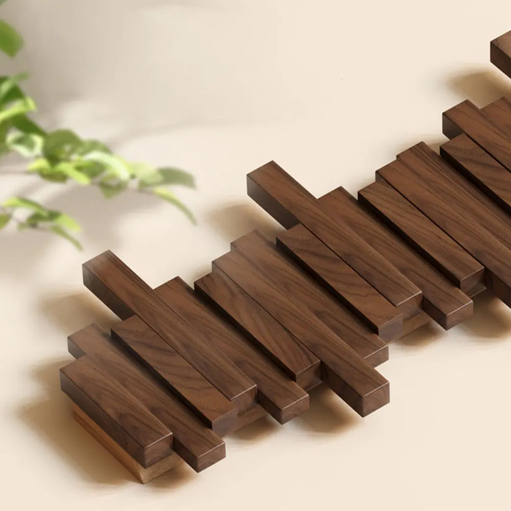 Kapstok met magnetische klapbare haken – hout en modern design