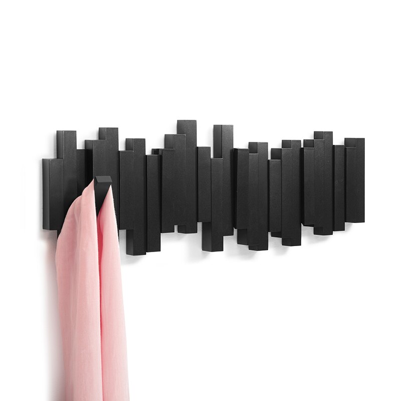 Kapstok met magnetische klapbare haken – hout en modern design