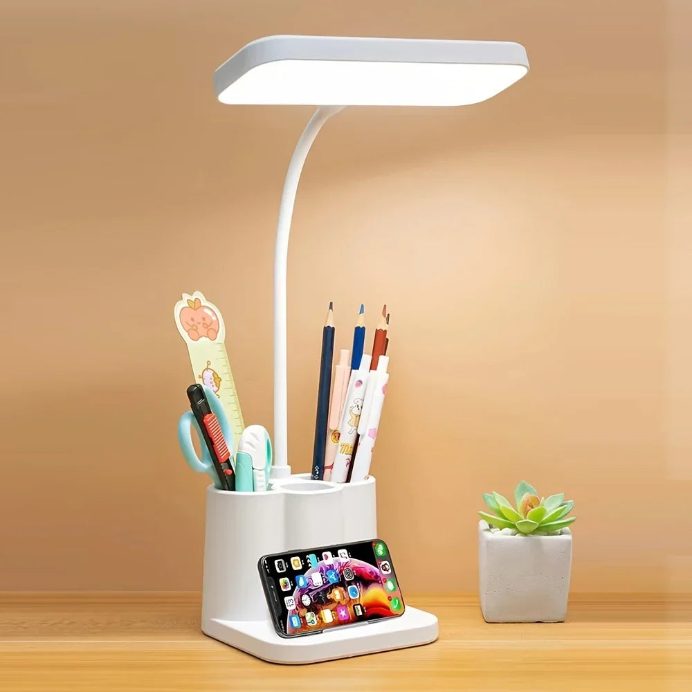 Bureaulamp met verstelbare arm en USB-oplading