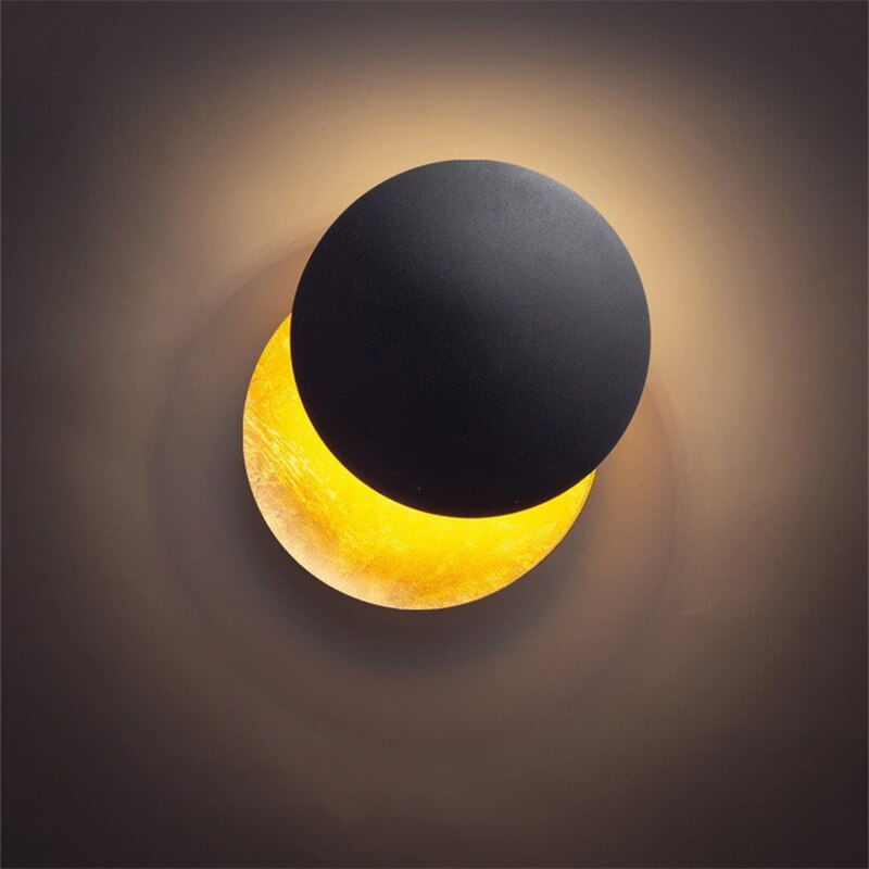 Draaibare LED wandlamp met maan- en eclipsdesign – sfeerverlichting