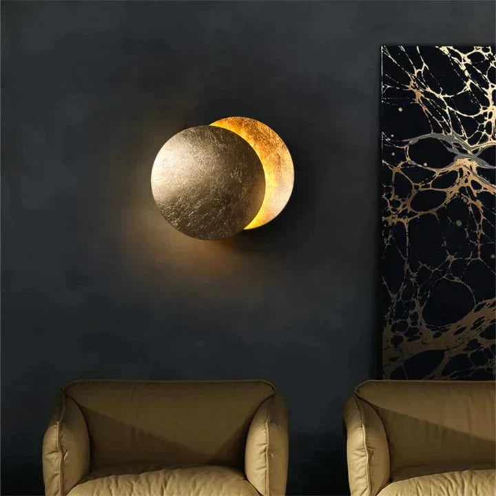 Draaibare LED wandlamp met maan- en eclipsdesign – sfeerverlichting