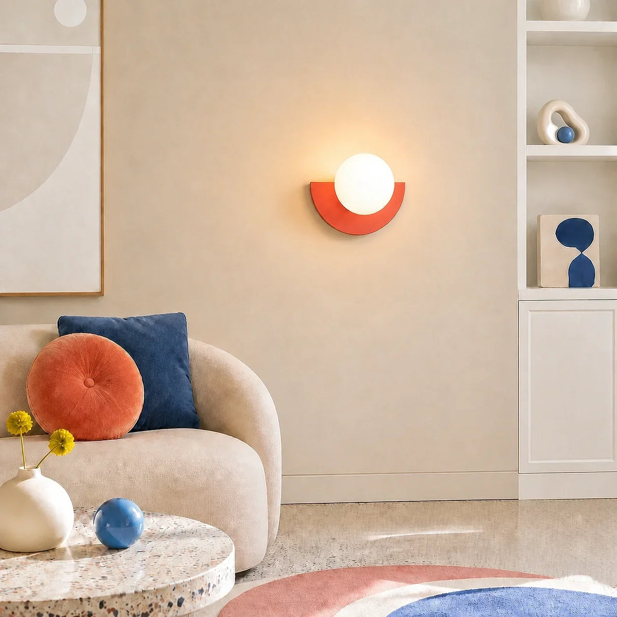 Minimalistische kleurrijke wandlamp – decoratief wandlicht