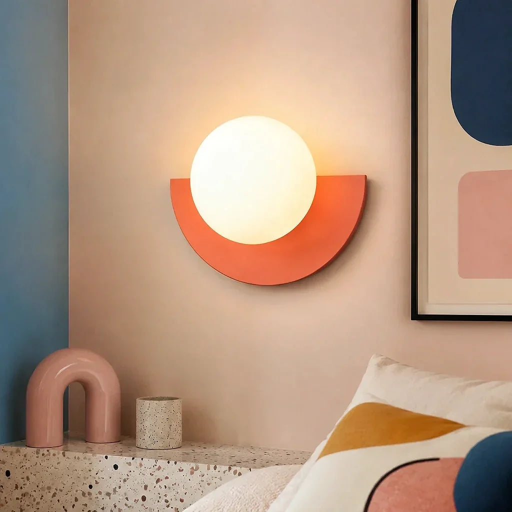 Minimalistische kleurrijke wandlamp – decoratief wandlicht