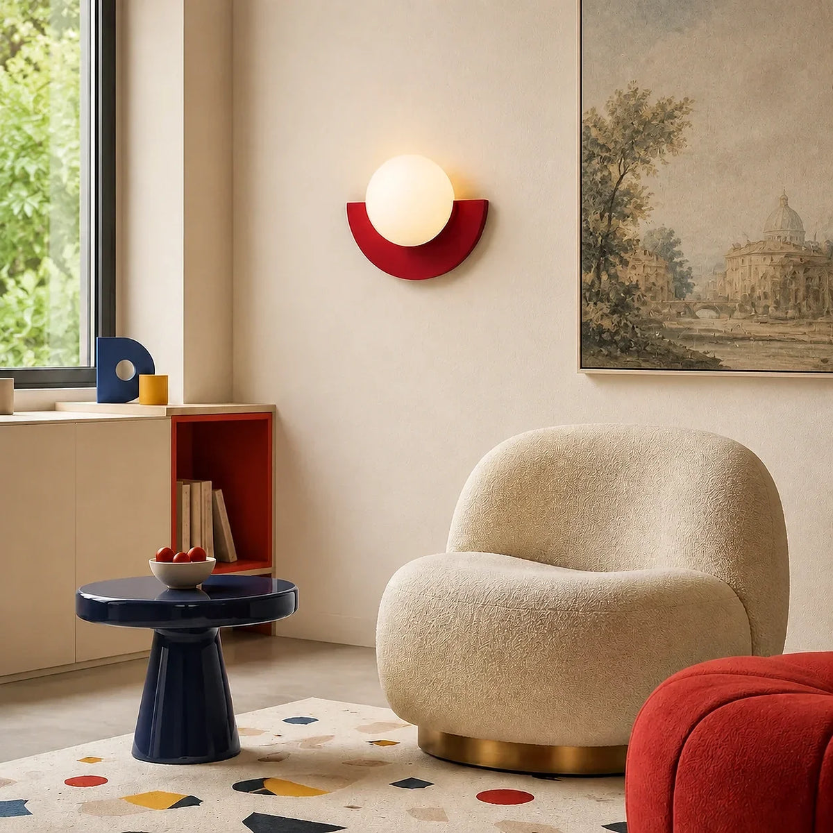Minimalistische kleurrijke wandlamp – decoratief wandlicht