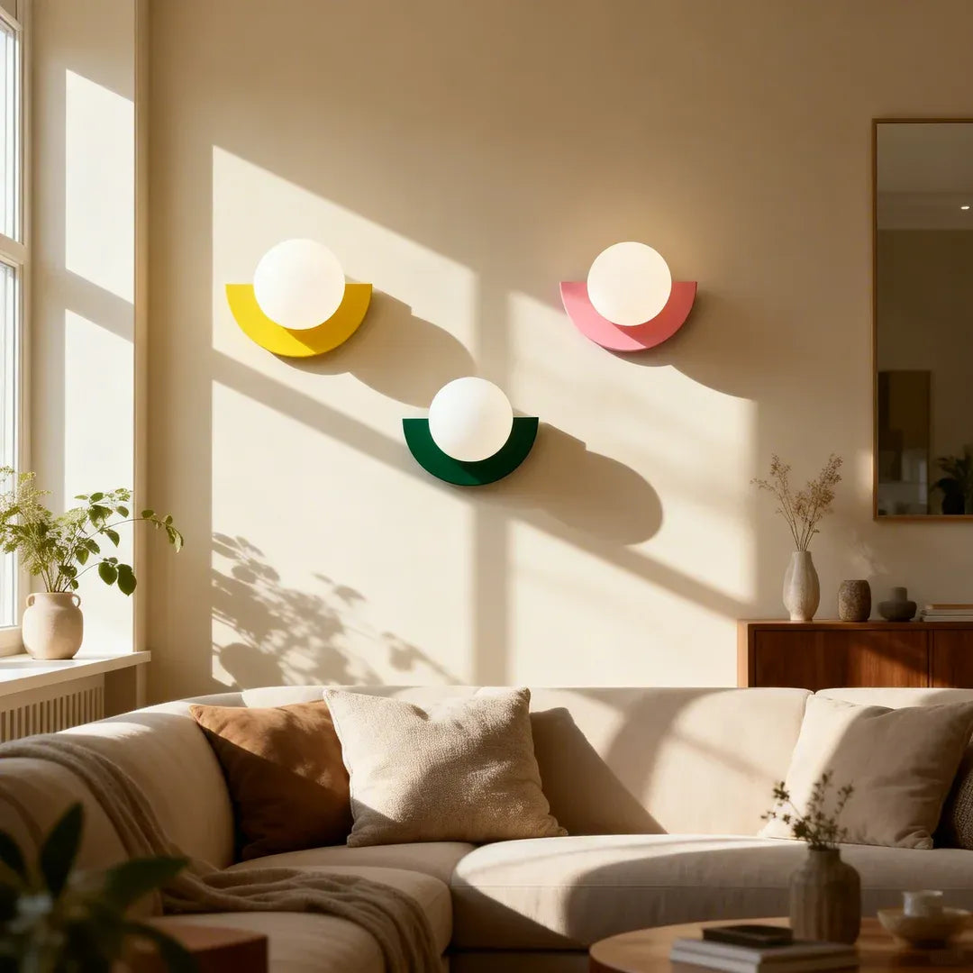 Minimalistische kleurrijke wandlamp – decoratief wandlicht