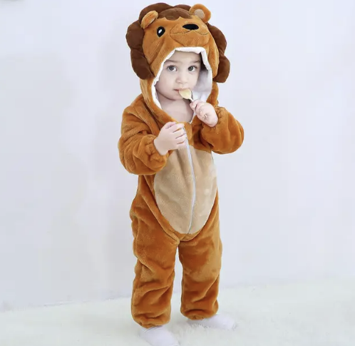 Baby romper met tiermotief – zacht, ademend en comfortabel
